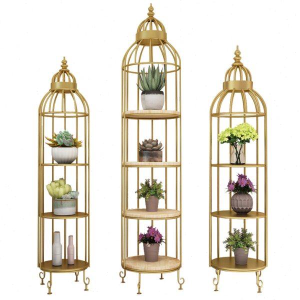 花架铁艺多层室内多功能实木花架子客厅落地式移动置物架花架现货,收纳整理,阳台置物架,淘宝优惠券,粉丝福利购,淘宝优惠卷