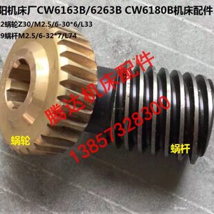 安阳机床厂CW6163B CW6180B车床配件6012蜗轮Z30 6109蜗杆L74