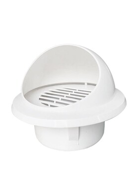 PVC外墙通风帽油烟机透气网罩防虫雨排水管配件U75 110 160