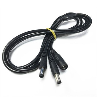 纯铜12V通用安防监控电源一分二圆头线DC5.5 2.1mm1分2加长DC线