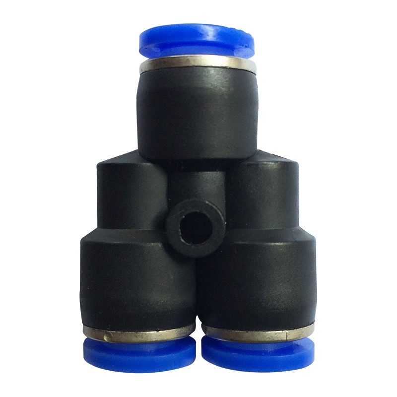 气动接头PY塑料Y型三通 快插快速气管接头PY4/6/8/10/12/14/16