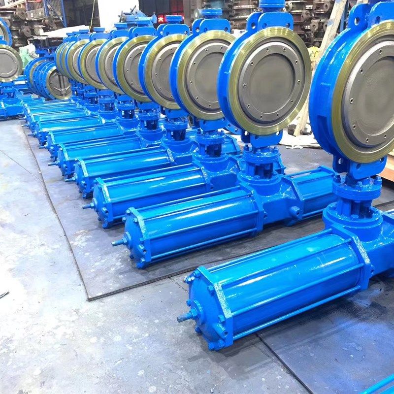 气动硬密封对夹蝶阀铸钢D673H-16C/P不锈钢蝶阀耐磨耐高温耐腐蚀