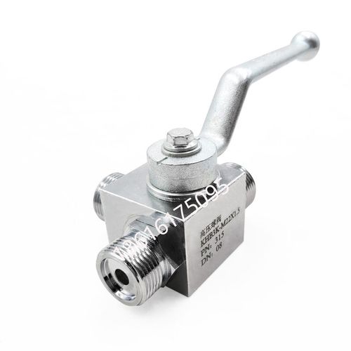 液压二位三通高压球阀KHB3K-M18*1.5 M22 M30 M27*2 2分 G1/4 3/8