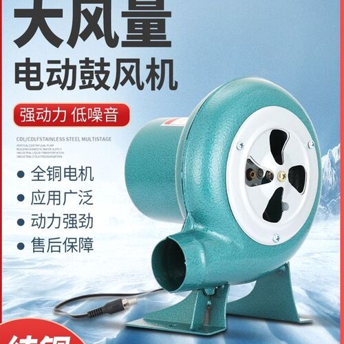 德国进口12V直流电瓶鼓风机家用小型220v户外烧烤调速器吹风机柴