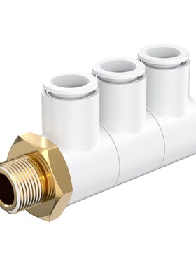 一拖三螺纹单头3组KQ2VT04/06-01 08-02S 10-04S气管快速气动接头