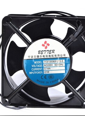 全新贝德尔113FZY2-S/B(12038) 220V轴流风机JF1238 焊机散热风扇
