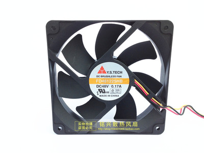元山FD481225HB 12CM 12025 48V 0.17A 三线变频器工控机散热风扇