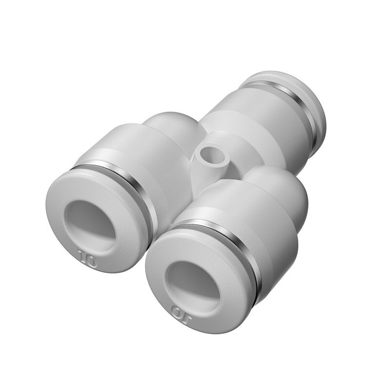 白色快速接头三插叉Y型三通PY4 PY6 PY8 PY10 PY12 PY14 PY16 精