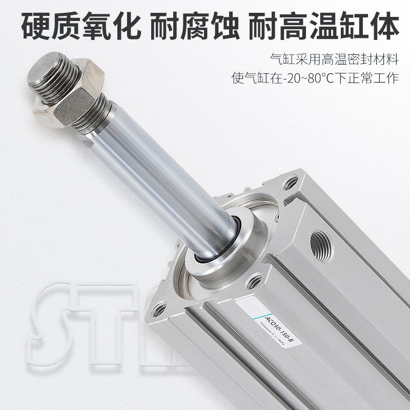 薄型气缸ACQ20/25/32/40*50/63/80/100-125-150-200-250-S长行程