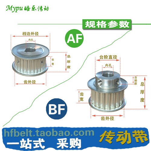 同步轮 5M40齿 铝合金同步带轮钢 可配同步带