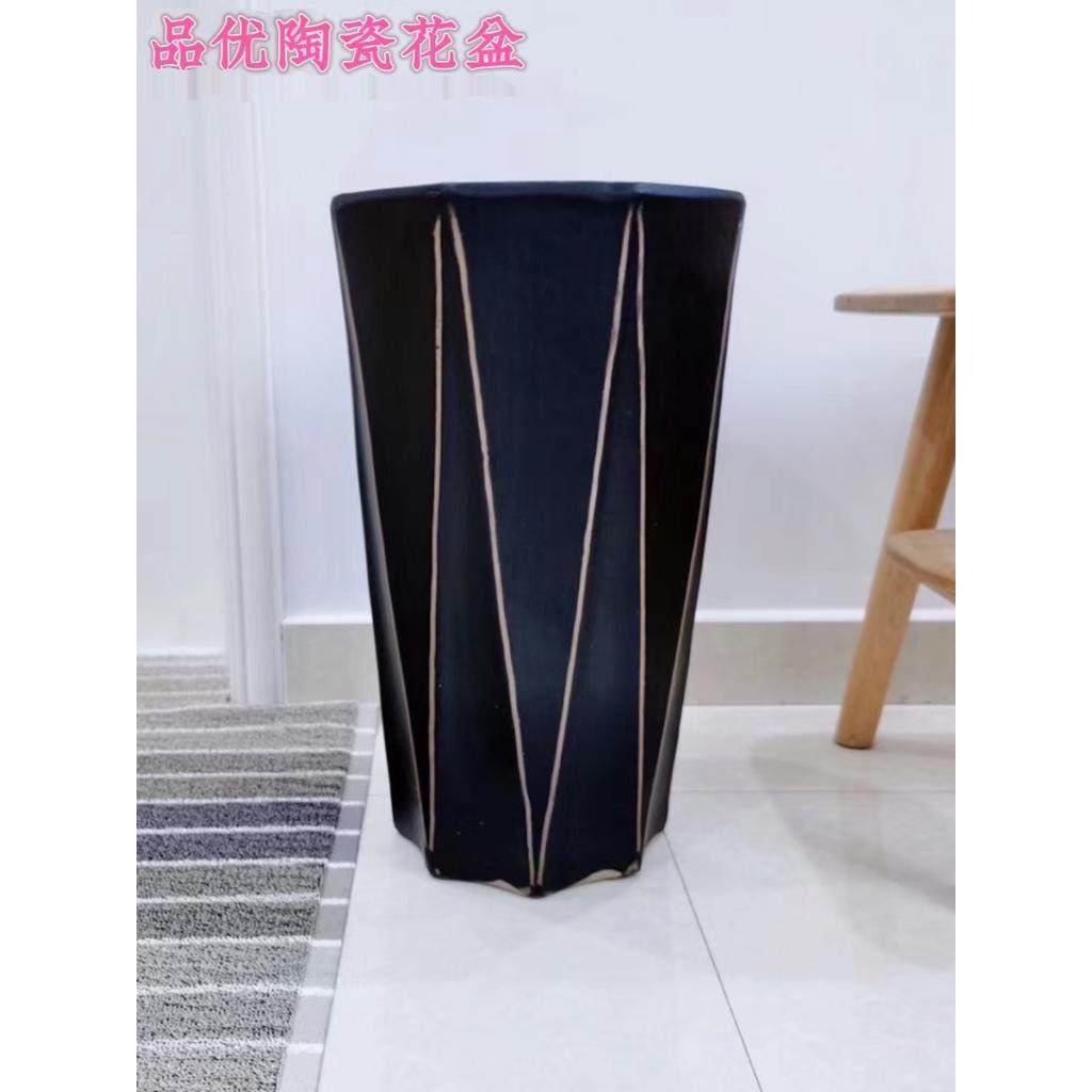 陶瓷超大直径花盆简单清仓特惠价室内阳台家庭落地公司门绿色植物