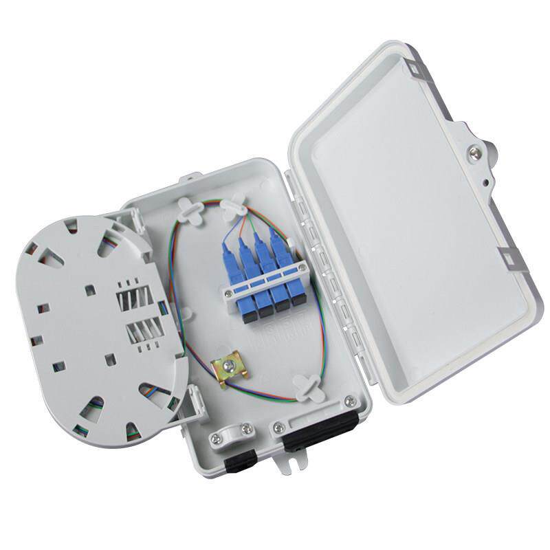 光纤分纤箱 室外防水4/8芯 小型迷你分光箱 光缆分光盒配线熔纤盘