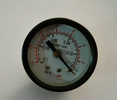 轴向真空表 pressure gauge -0.1-0mpa -14-0psi 直径 40mm负压