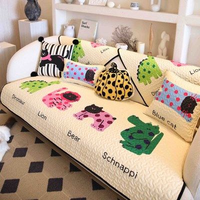 敏顺动物园沙发垫四季通用2024新款流行沙发坐垫布高级感套罩巾,居家布艺,沙发垫,淘宝优惠券,粉丝福利购,淘宝优惠卷