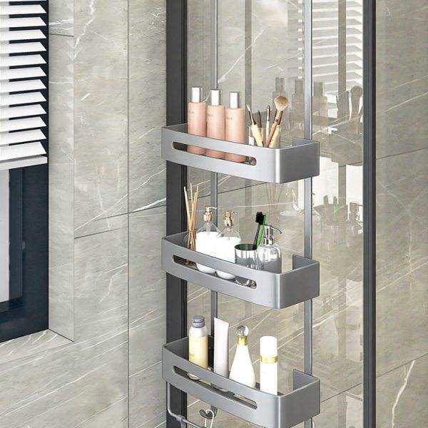 浴室置物架卫生间架子免打孔厕所洗手收纳架洗澡淋浴房挂篮悬挂式,家庭/个人清洁工具,浴室角架/置物架,淘宝优惠券,粉丝福利购,淘宝优惠卷