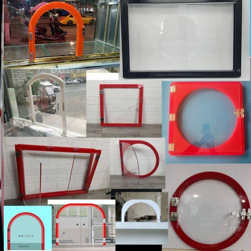 用双边取方便菜熟食店白色/红/A中国窗口橘色口传拿熟食店门洞玻