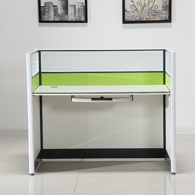 职员办公桌四人位双人面对面屏风卡位办公桌24人文V员工位桌椅组