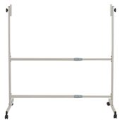 齐富120CM 200CM长喷塑双杆旋转铁移动支架 万向活动教学板铁支架