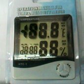 HTC 大屏幕数显温湿度计 家用温度湿度计