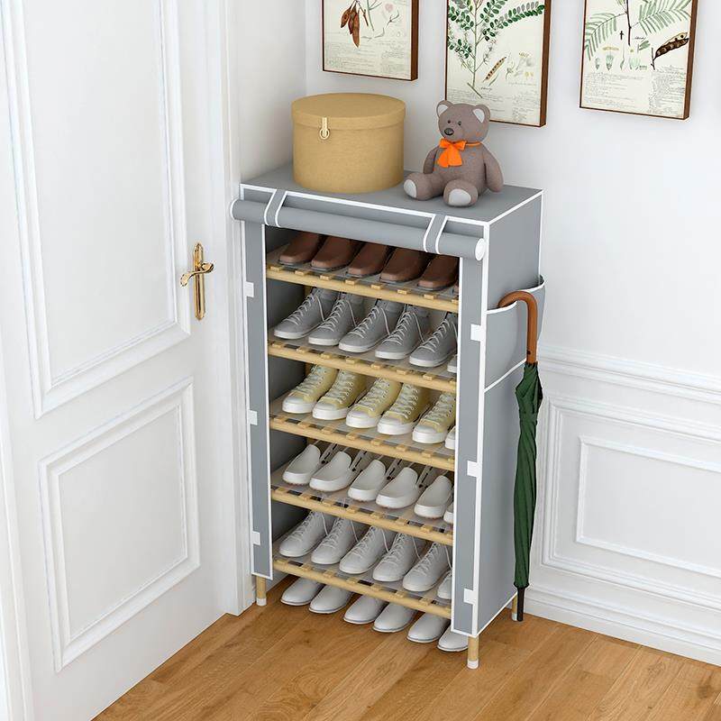 N5小窄鞋架省空间经济型实木简易防尘牛津布收纳出租房家用门口鞋,住宅家具,鞋架,淘宝优惠券,粉丝福利购,淘宝优惠卷