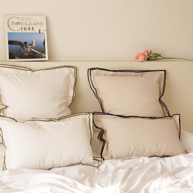 美作元素法式奶油风客厅沙发抱枕侘寂风卧室靠枕床头方枕套靠垫