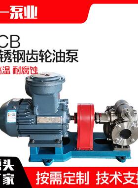 不锈钢齿轮油泵 食用油洗洁精自吸泵 化工耐酸碱KCB200抽料齿轮泵