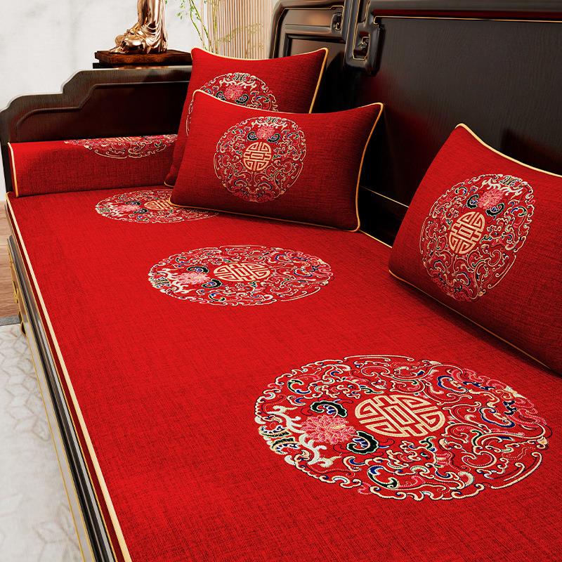 中式红木沙发坐垫罗汉床套罩实木家具椅子沙发垫防滑垫子海绵四季
