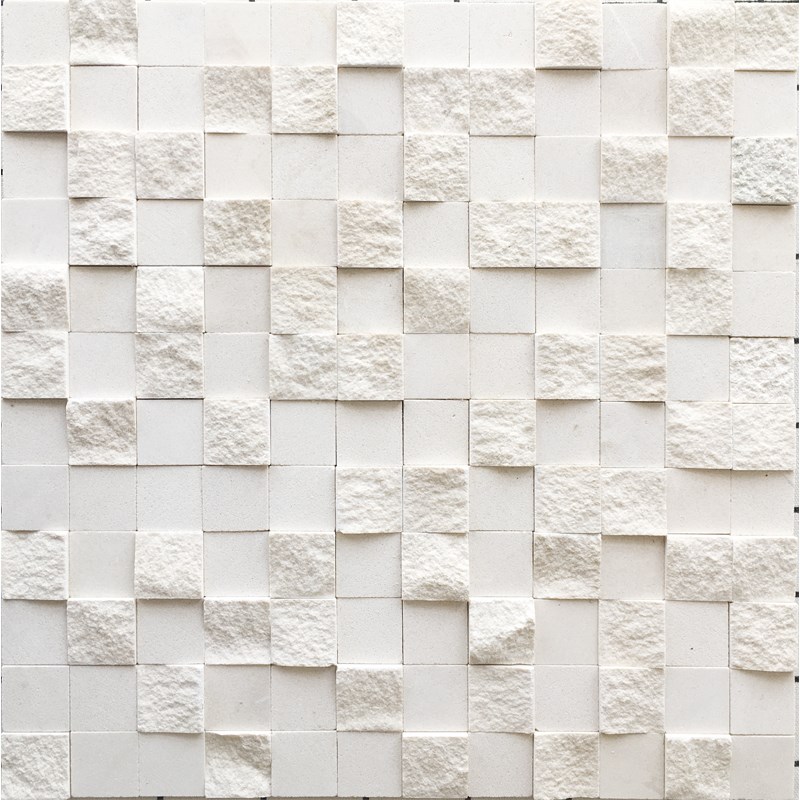 米白色马赛克瓷砖大理o石石材白沙平断面背景墙玄关客厅卫生间阳