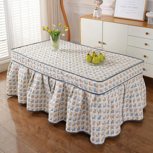 长方形烤火桌罩套k桌布罩桌罩取暖桌电炉罩茶几电暖炉套裙摆款 定