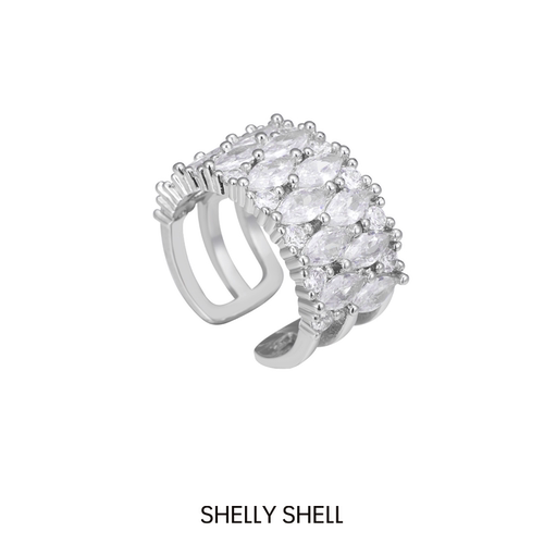 Shelly Shell星河流转开口戒指 圈口可调