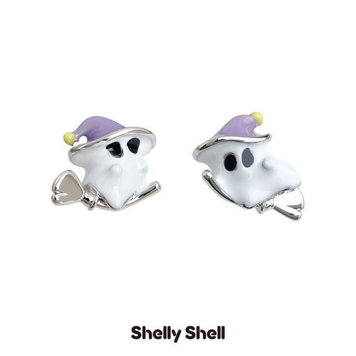 Shelly Shell可爱鬼耳钉 小众设计时尚简约