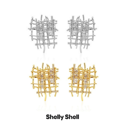 Shelly Shell捕梦网耳钉 轻奢时尚小众设计