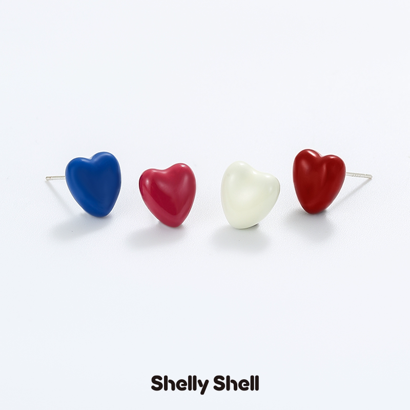 Shelly Shell小甜心耳钉 小红心 轻奢 百搭时尚设计