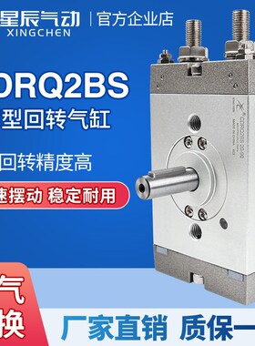 星辰CRQ2B摆台旋转气缸/CDRQ2BS10/15/20/30/40-90-180度C气缓冲