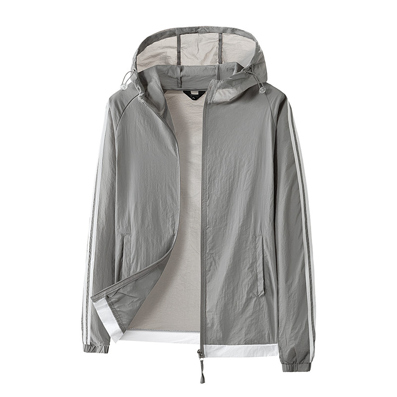 QT2026夏季奥莱三条杠冰丝防晒衣运动果蔬收纳袋透气情侣款外套 - 淘宝联盟商品