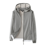 QT2026夏季奥莱三条杠冰丝防晒衣运动果蔬收纳袋透气情侣款外套