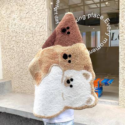 爱仿绒羊绒地毯入户绒地A88垫卧室簇地毯可床边毯卧室装饰植垫