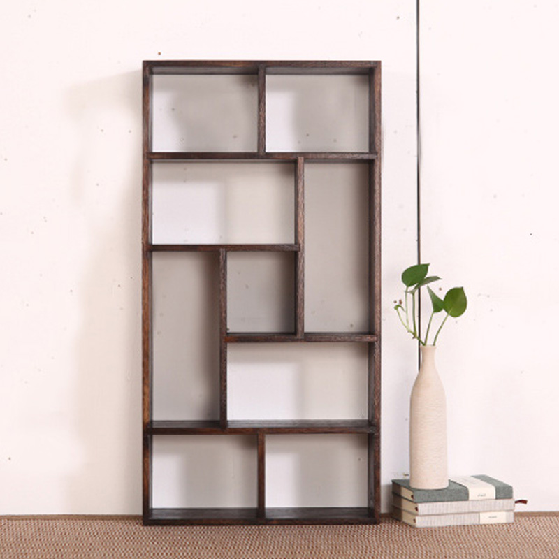 实木小博古架茶壶茶具收纳t展示架多宝格古董架置物架茶架壁挂墙