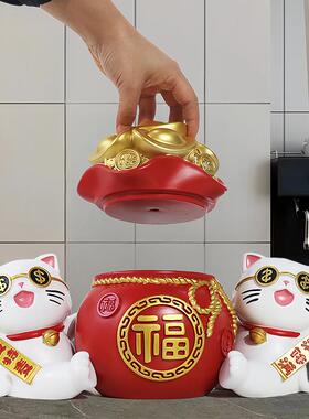 JR31263创意财猫福袋收纳摆件现代家招客厅装饰居品开业居送礼乔