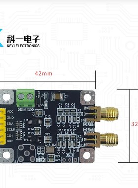 双路AD9833模块 高速正弦波三角波方波DDSP信号发生器模块相位可