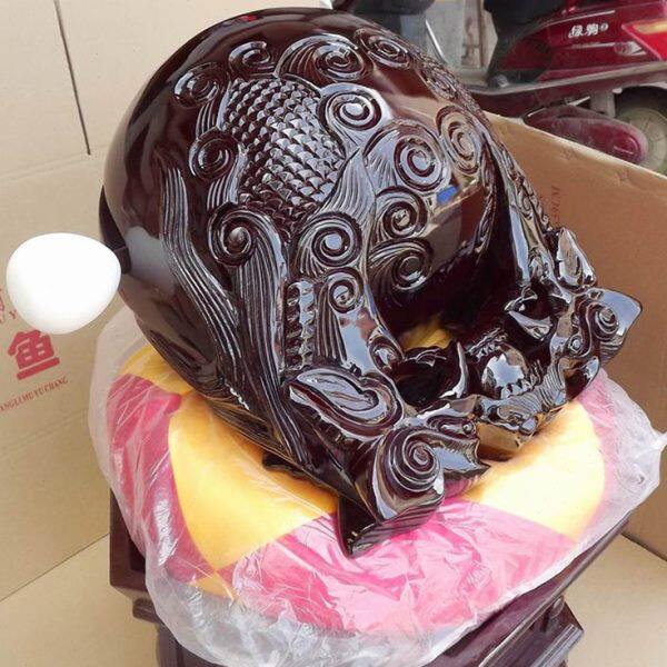 龙雕木鱼寺院用品佛具实木木鱼架底座大木鱼寺庙法器鼓磬木鱼大庆