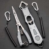 路亚钳不锈钢多功能钓鱼夹子摘钩器控鱼钳取钩绑钩剪线开环工具