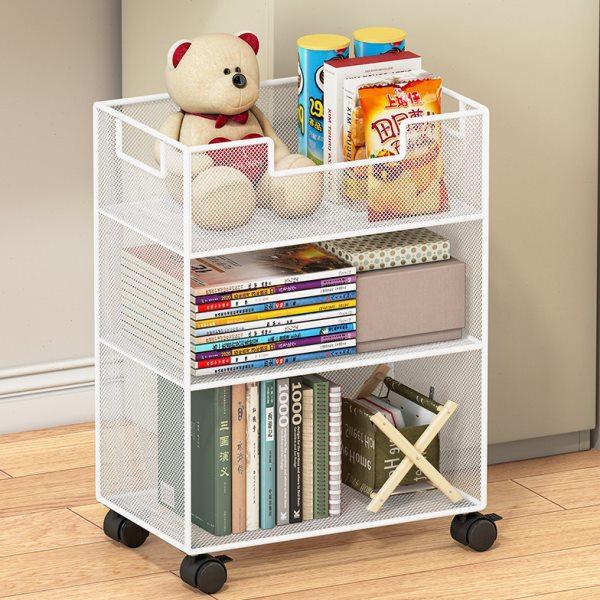 桌下置物架带轮可移动书包放置神器桌面收纳儿童多功能小型书架,厨房/烹饪用具,微波炉置物架,淘宝优惠券,粉丝福利购,淘宝优惠卷