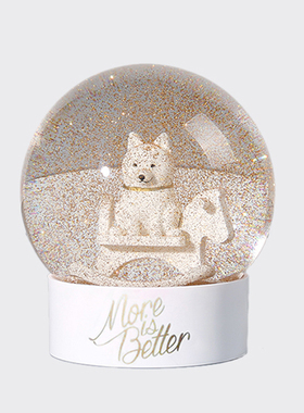 水晶球下雪定制柴犬转运摆件办公桌才貌送女P孩朋友结婚生日礼物