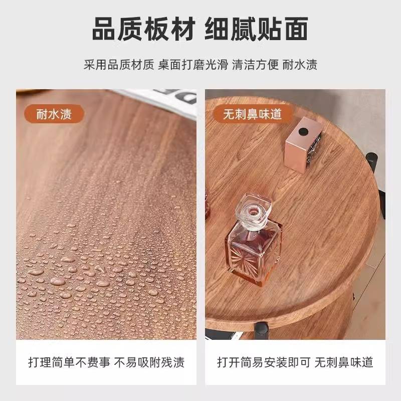 小边几滑轮茶桌简约移动小推车置物架边几桌面客厅收纳架卧室角几