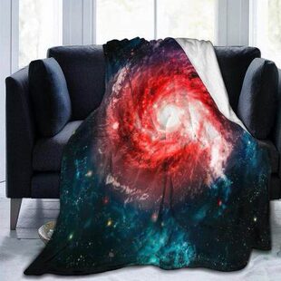 定制法兰绒毛毯可来图印logo宇宙星空创意图案礼品小毯子定制