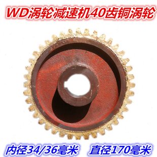 40齿铜齿轮 WD涡轮减速机齿轮 内径34/36毫米蜗轮蜗杆 涡轮箱