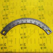 中分半圆刻度盘机械配件对称角度圆尺160x130X1 D011直销恒久万丰