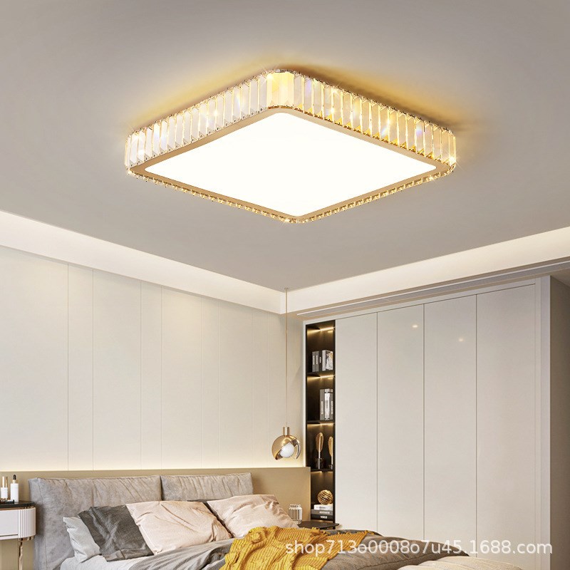 客厅吸顶灯2023新款轻奢水晶卧C室灯现代简约高档餐厅灯中山灯具