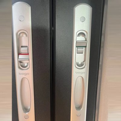 bogo老式铝合金推拉门凹面锁移门小凹弧阳台门锁具条形双面钩锁